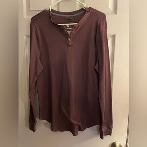 Men’s Activewear Plum Henley